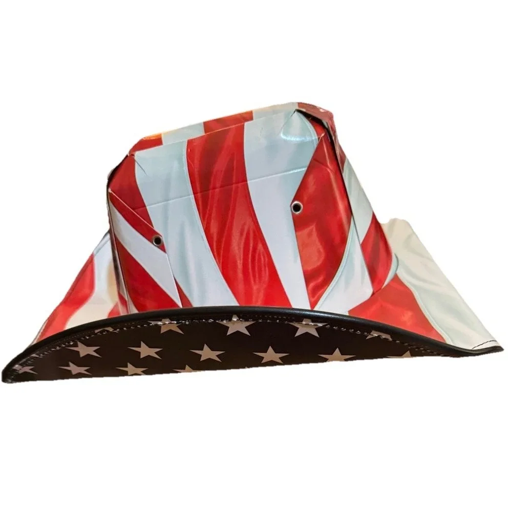 (6) Eagle Stripe Beer Box COWBOY HAT American Flag Carton Novelty Americana New